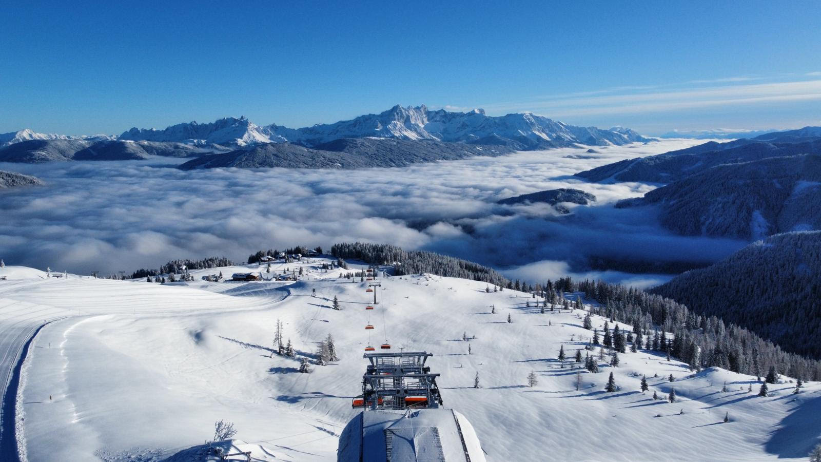 Flachau im Winter, Lift